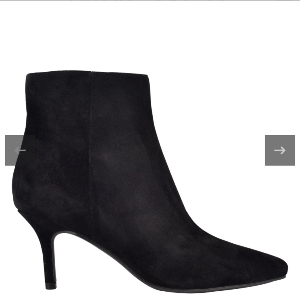 NINE WEST NWOT Ari ankle bootie black suede
